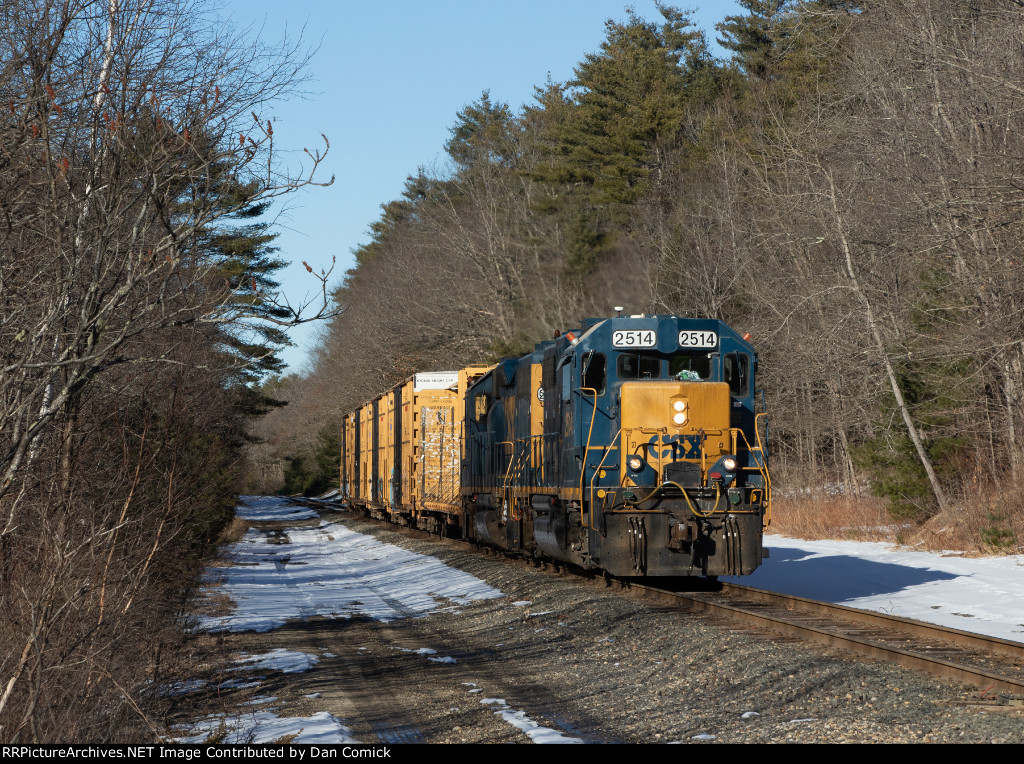 CSXT 2514 Leads L053-19 at Gray, ME